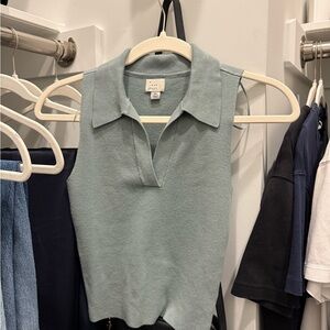 A New Day Sleeveless Sage Green Top